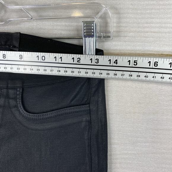 Helmet Lang Pants 26 Gray Wax Coated Skinny Faux Leather Look Tapered Legging - Picture 3 of 11